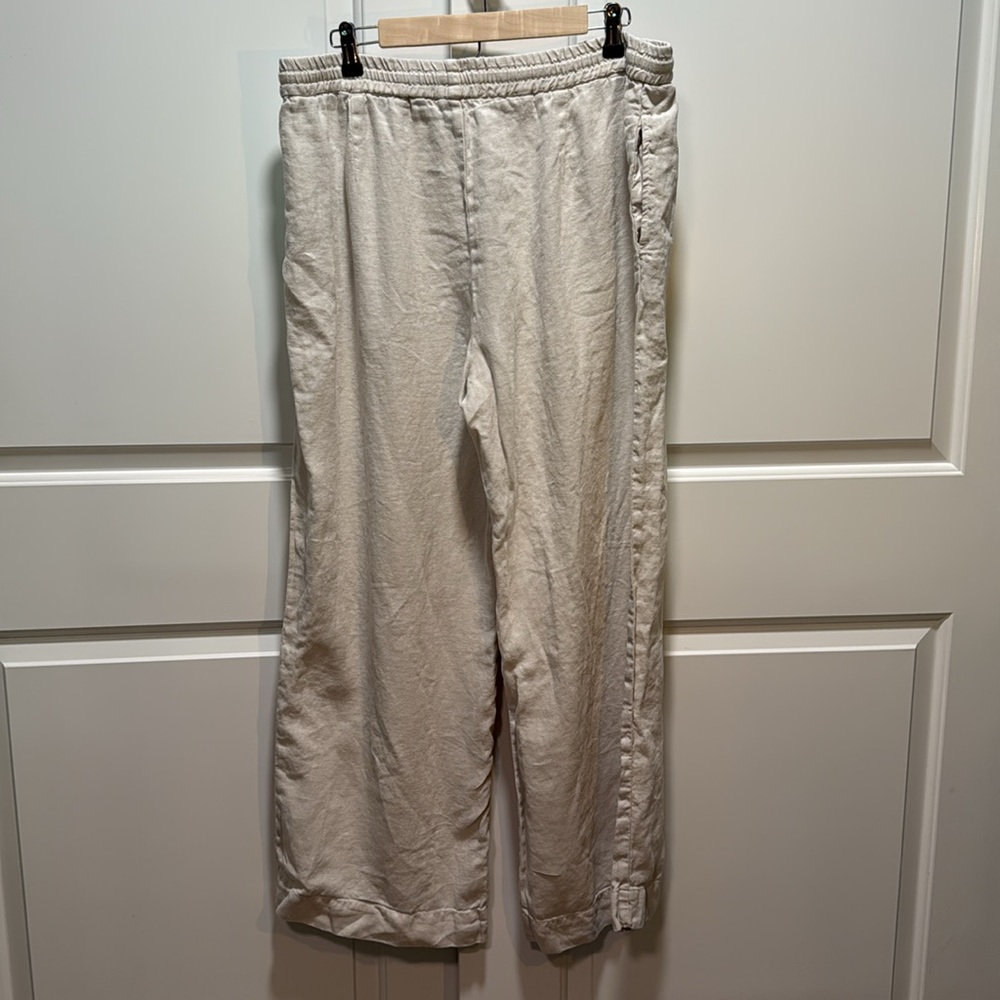 Velvet by Graham and Spencer‎ Linen Pants Cream Drawstring Women's XL - Picture 9 of 9
